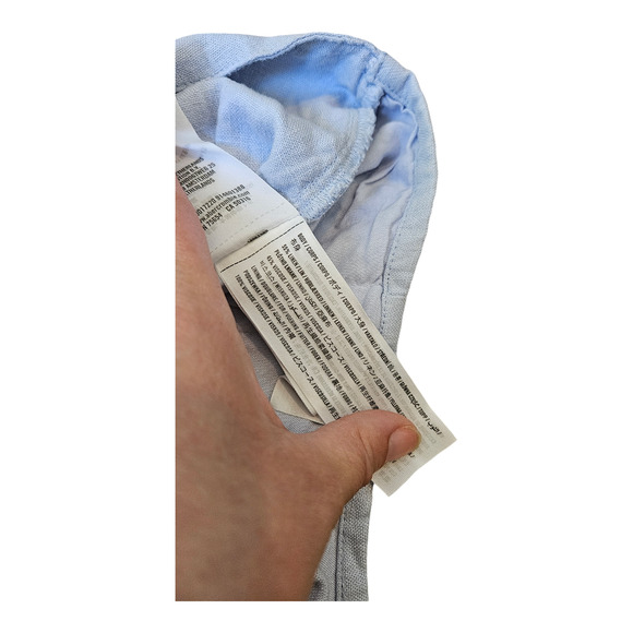 Abercrombie & Fitch Small Light Blue Sleeveless Cropped Tie Front Shirt - Picture 3 of 6